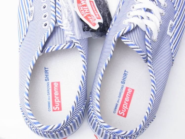 Supreme x Comme des Garçons x Vans Authentic Pro Pinstripe