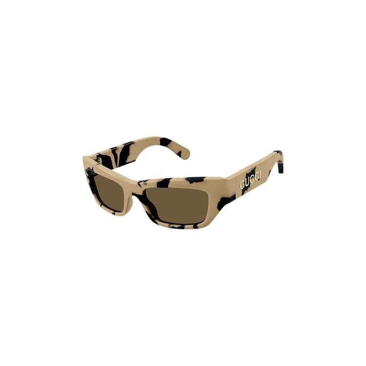 Gucci Rectangular Frame Sunglasses Havana