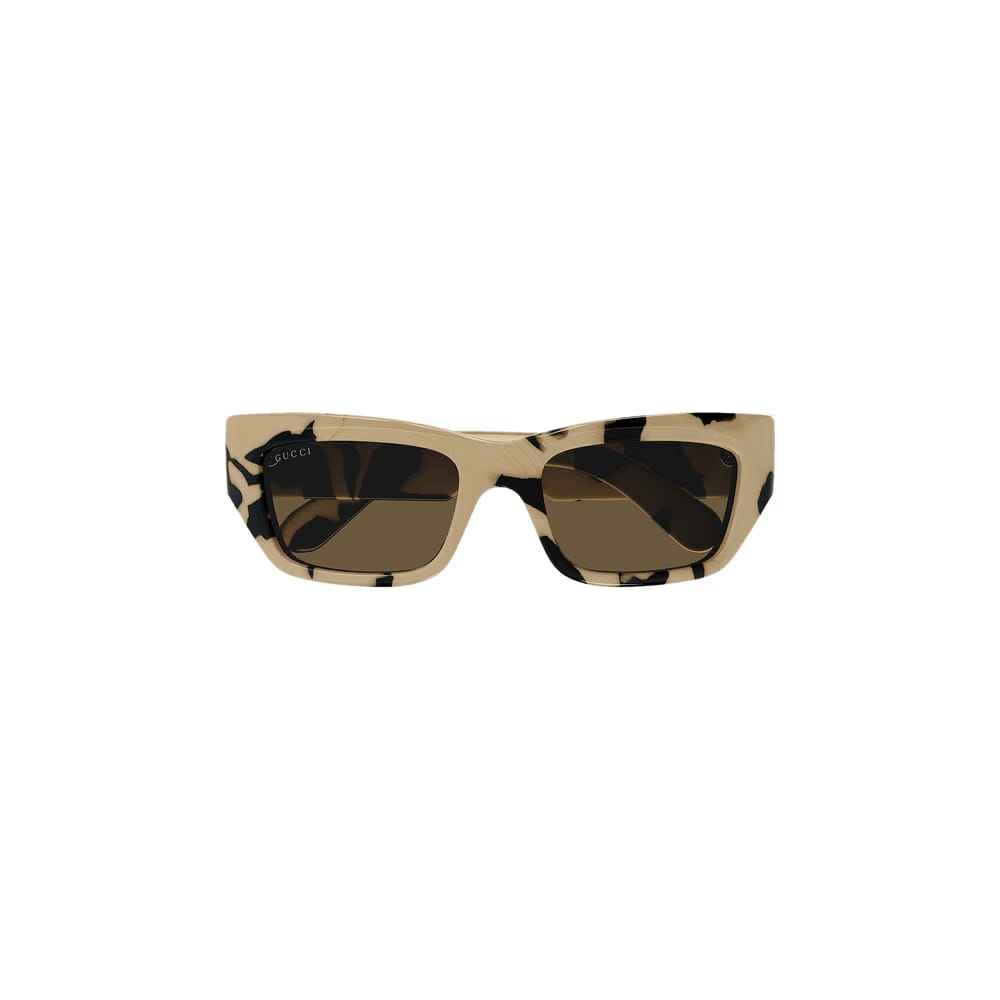 Gucci Rectangular Frame Sunglasses Havana