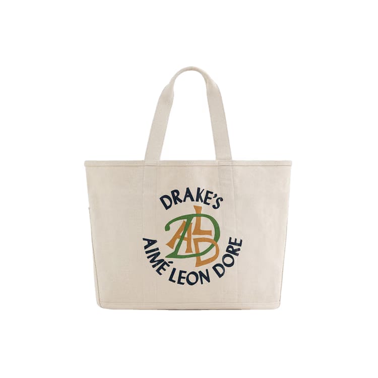 Aimé Leon Dore x Drake's Canvas Tote Bag Natural