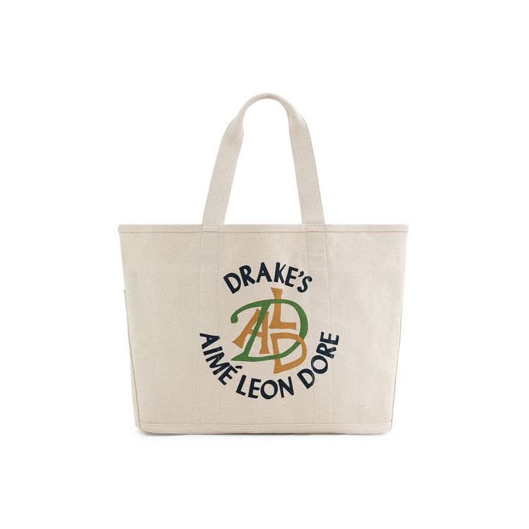 Aimé Leon Dore x Drake's Canvas Tote Bag Natural