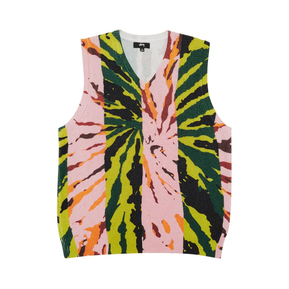 Stussy Printed Sweater Vest Pink