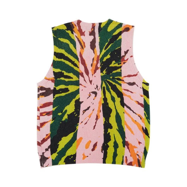 Stussy Printed Sweater Vest Pink