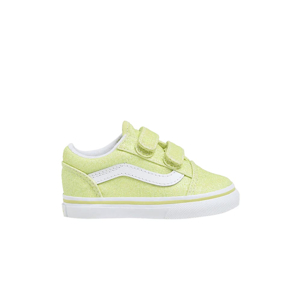 Vans Old Skool V Toddler Glitter - Lime Sherbet
