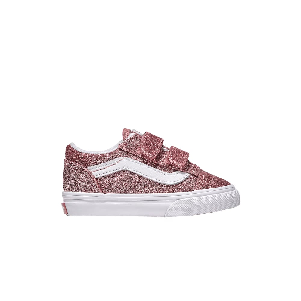 Vans Old Skool V Toddler Rose Gold Glitter