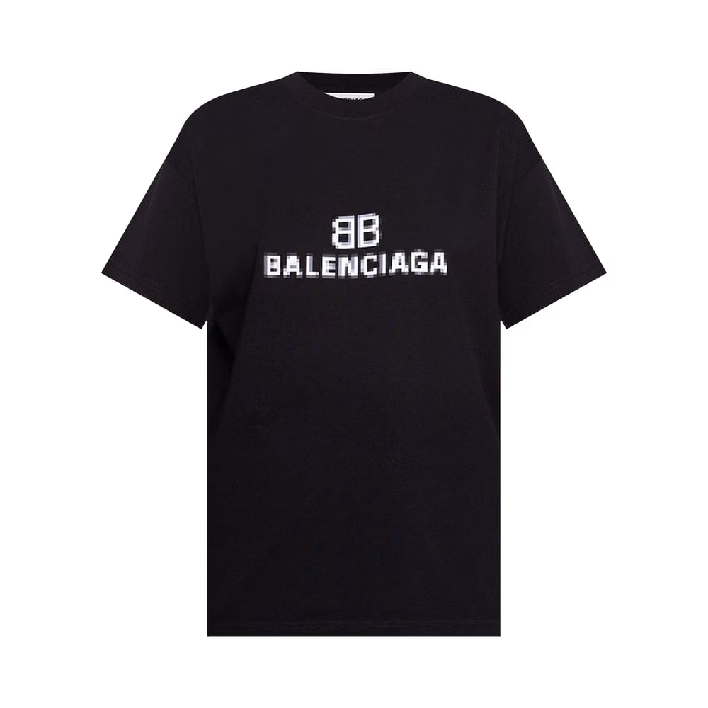 Balenciaga BB Pixel T-Shirt Black