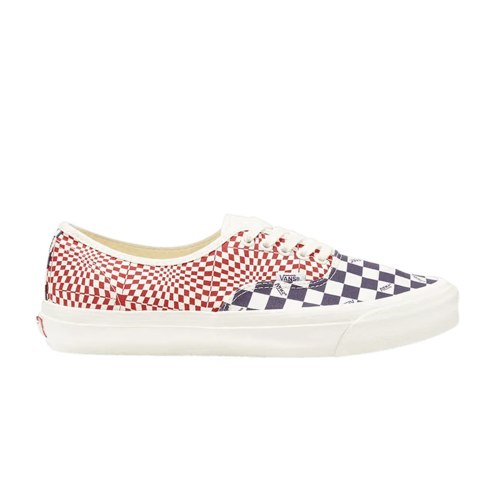 Vans OG Authentic LX Logo Check Indigo Red