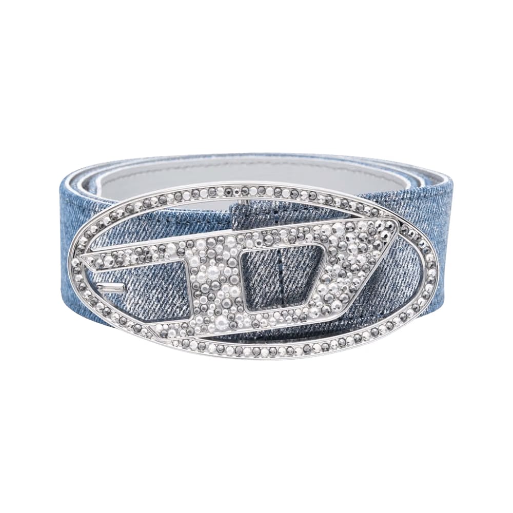 Diesel Logo Strass Belt Electric/Blue
