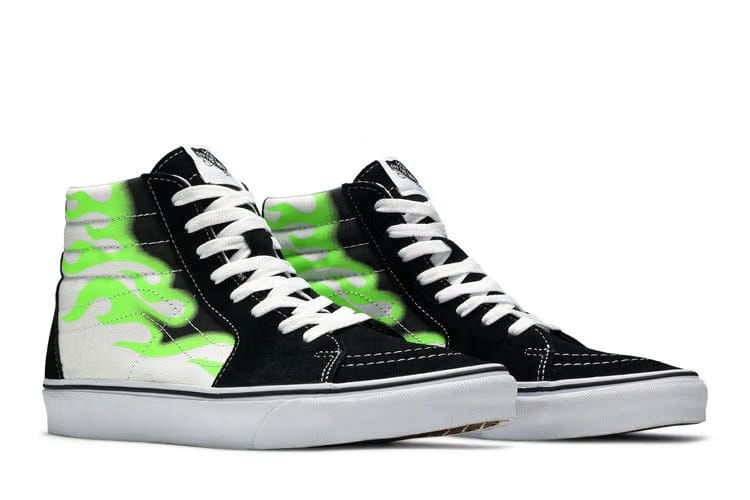 Vans Sk8-Hi Flame Black White