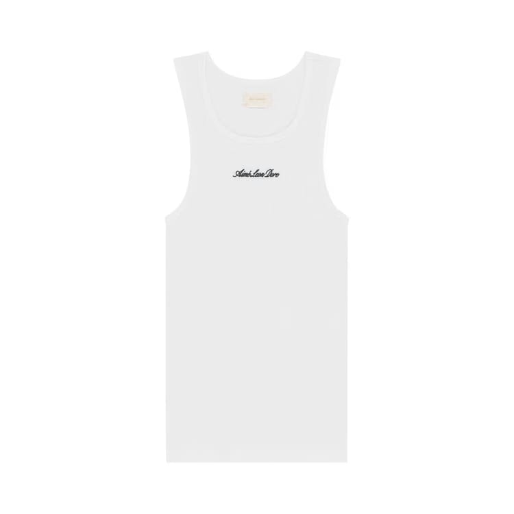 Aimé Leon Dore Embroidered Logo Tank Top Bright White