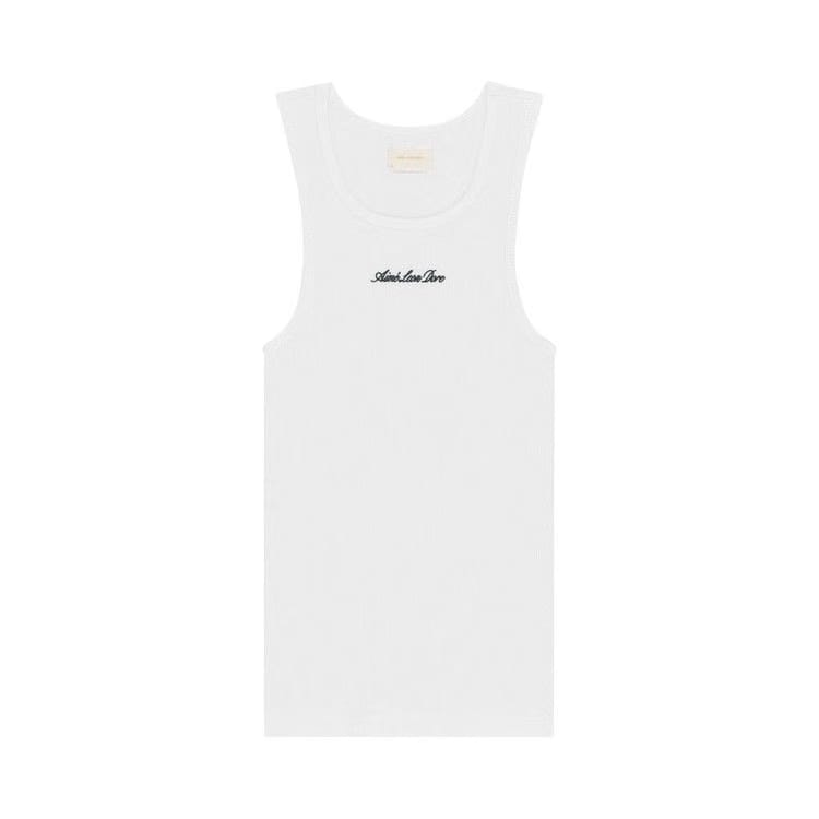 Aimé Leon Dore Embroidered Logo Tank Top Bright White