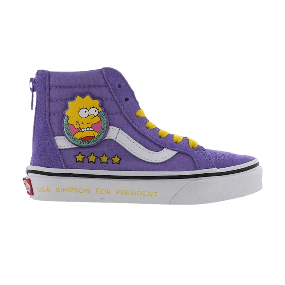 The Simpsons x Vans Sk8-Hi Zip Kids Lisa 4 Prez