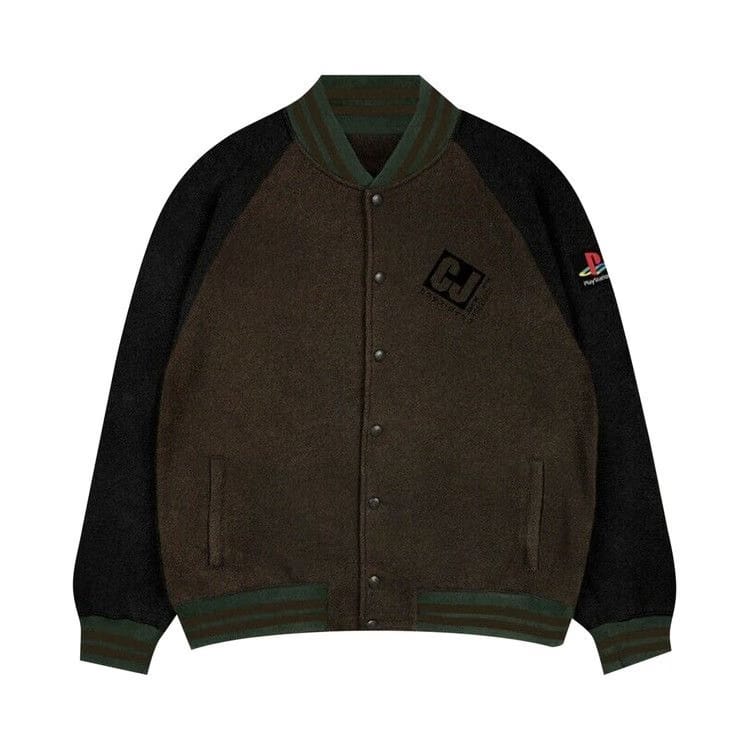Cactus Jack by Travis Scott x PlayStation Crew Varsity Jacket Brown