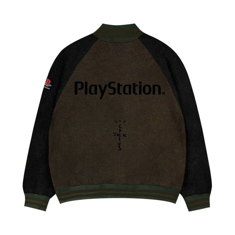 Cactus Jack by Travis Scott x PlayStation Crew Varsity Jacket Brown