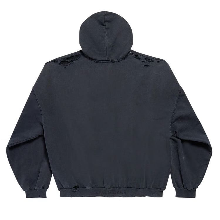 Balenciaga Large Fit Hoodie Faded Black