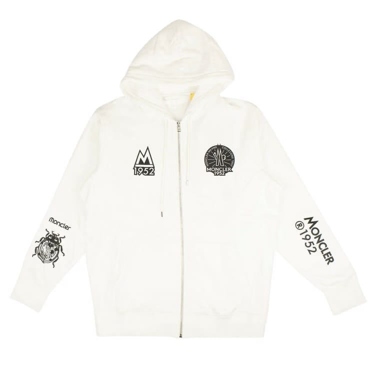 Moncler 1952 Zip Up Sweatshirt White