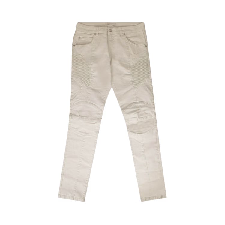 Balmain Distressed Jeans Pants White