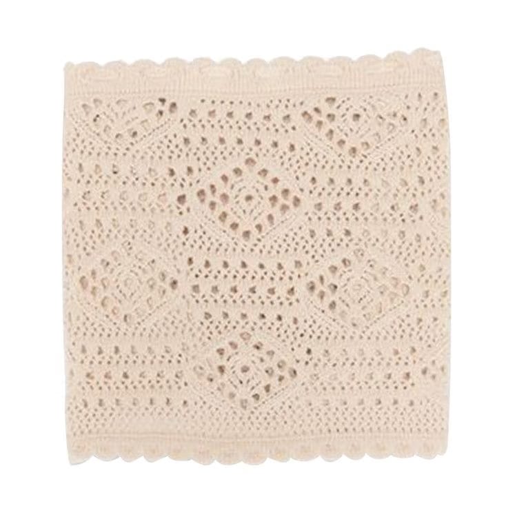 Saint Laurent Low Waisted Crochet Shorts Naturel