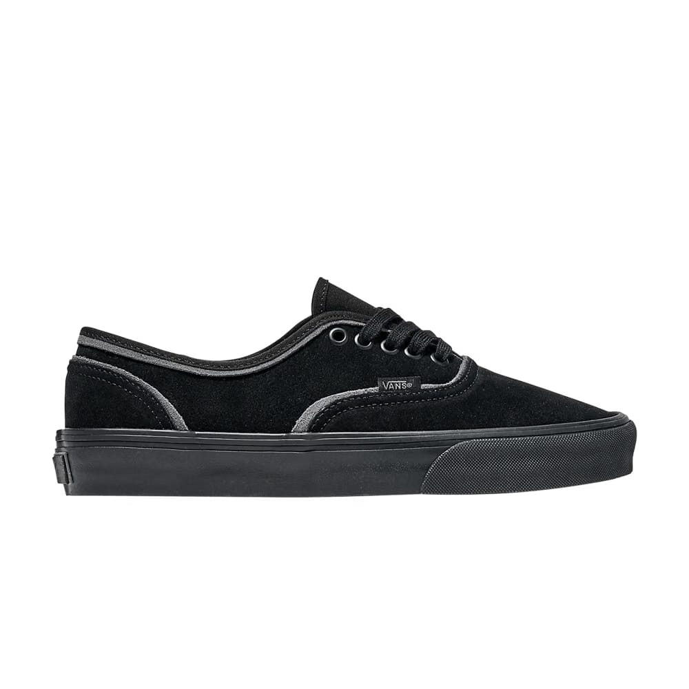 Vans Authentic Suede Black Grey Silver Seams
