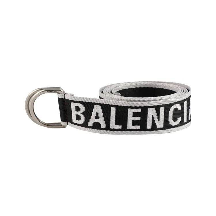 Balenciaga D Ring Belt 35 Black/Grey/Red