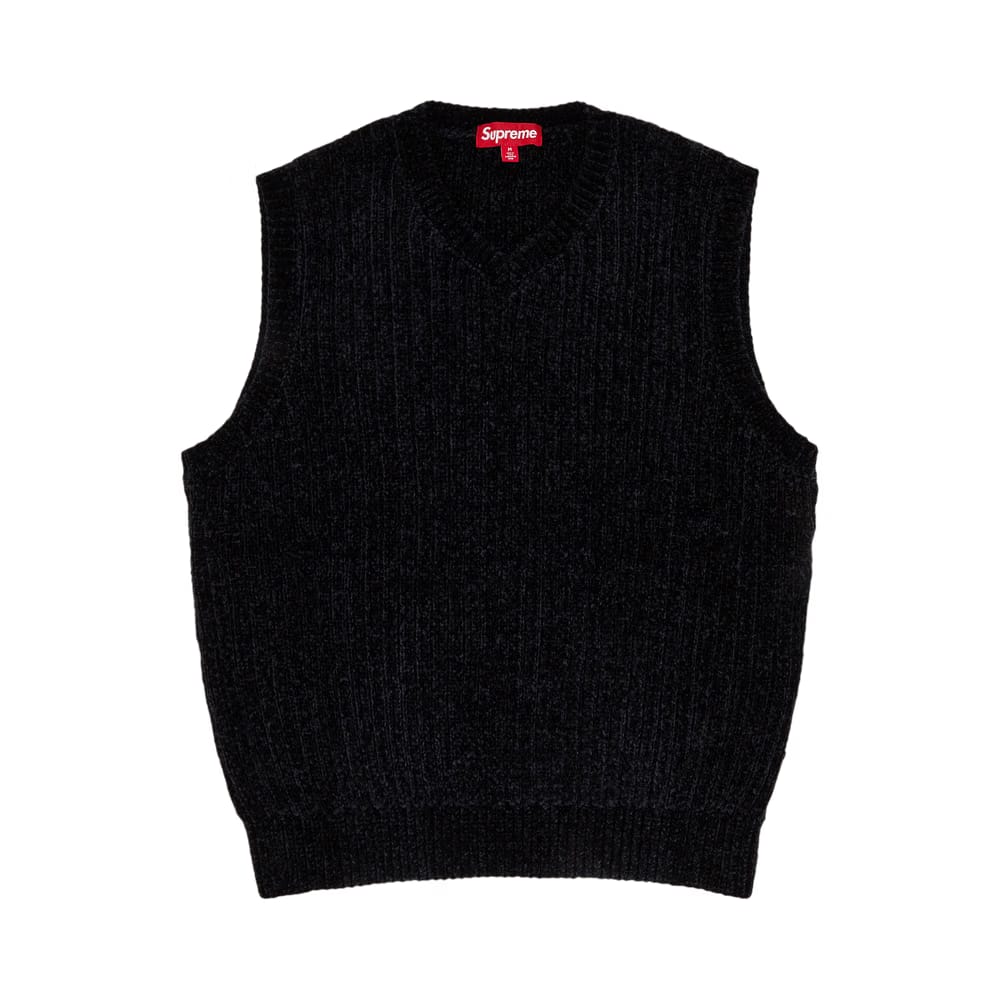 Supreme Chenille Sweater Vest Black