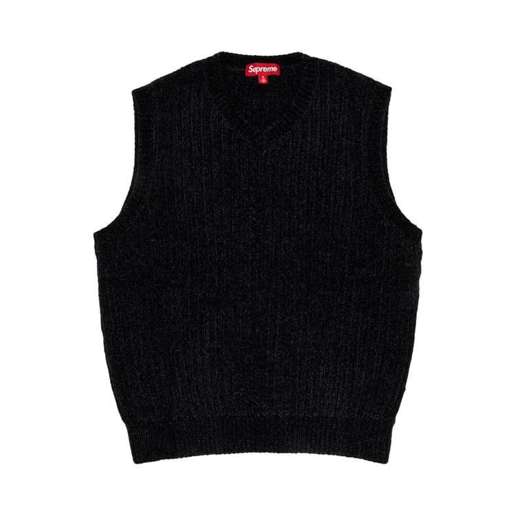 Supreme Chenille Sweater Vest Black