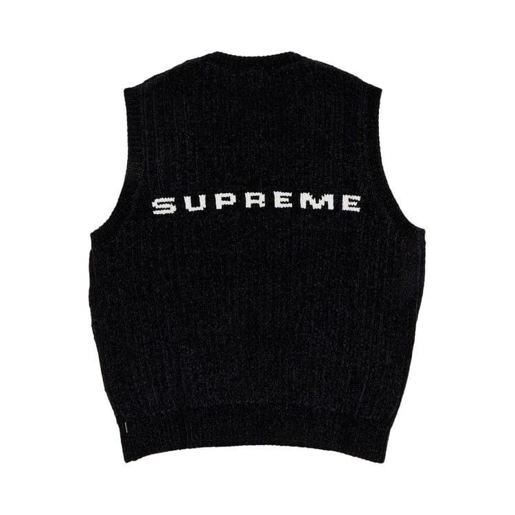 Supreme Chenille Sweater Vest Black