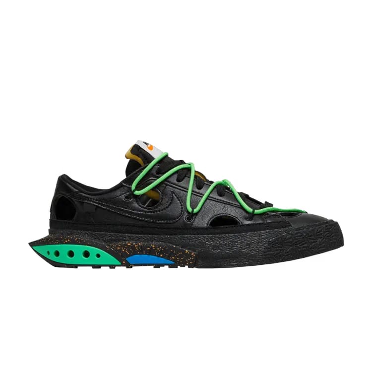 Off White x Blazer Low Black And Electro Green