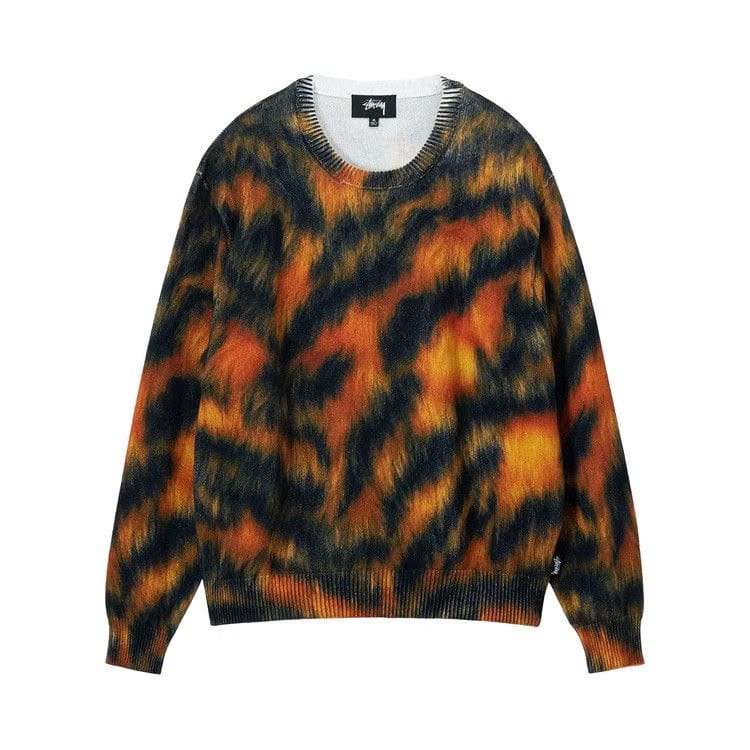 Stussy Printed Fur Sweater Tiger