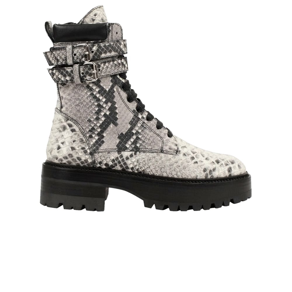 Amiri Wmns Combat Boot 'Embossed Snakeskin - Natural'