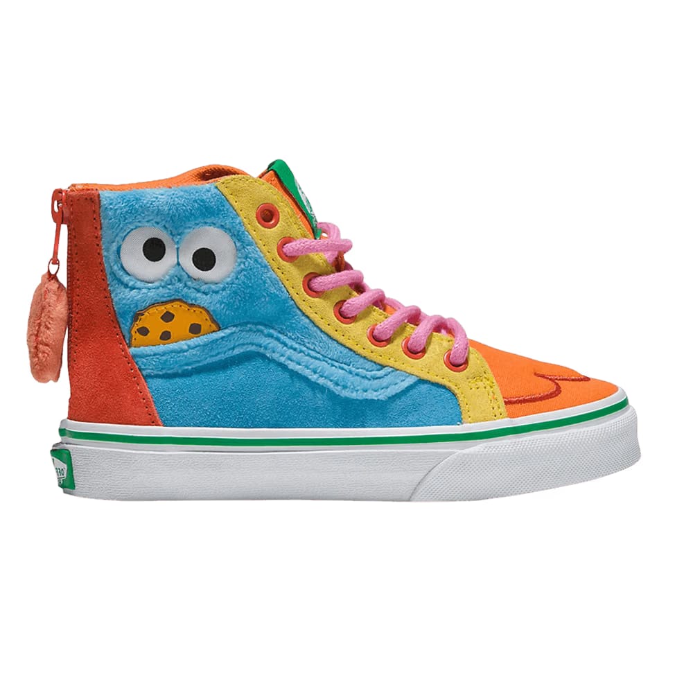Sesame Street x Vans Sk8-Hi Zip Kids Cookie Monster