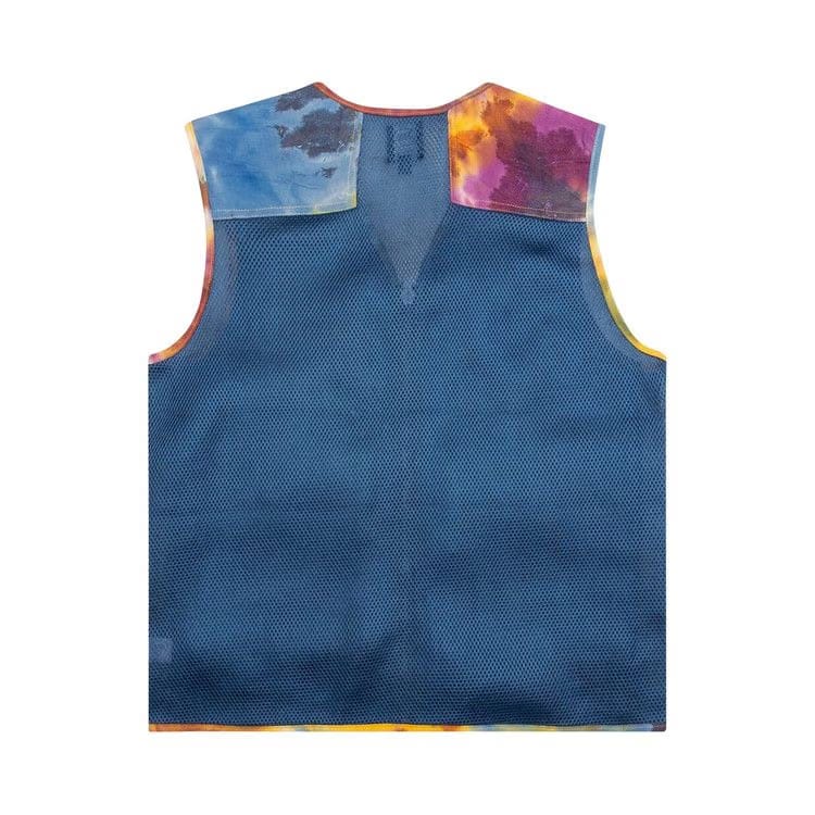 Brain Dead Dyed Canvas Spacer Mesh Tactical Vest Tie-Dye