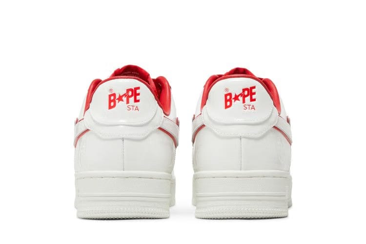 Bapesta #8 M1 White Red