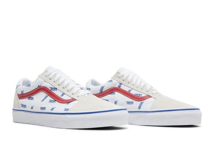Vans Old Skool All Over Logo - White