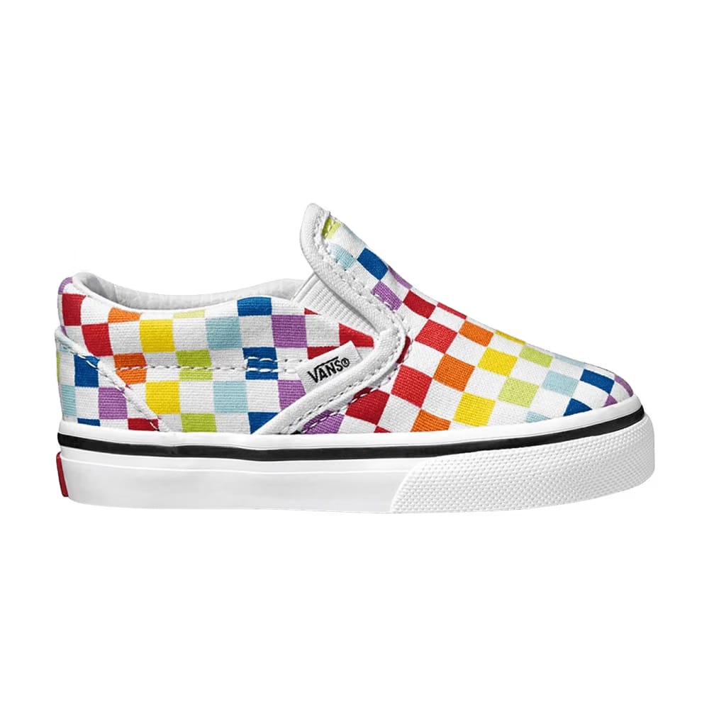 Vans Classic Slip-On Toddler Rainbow Checkerboard