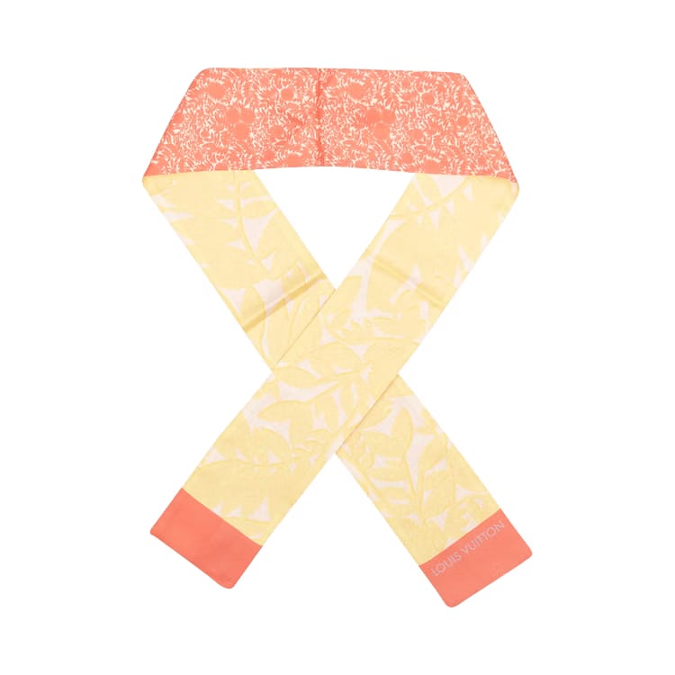 Louis Vuitton Leaves Silk Bandeau Twilly Yellow