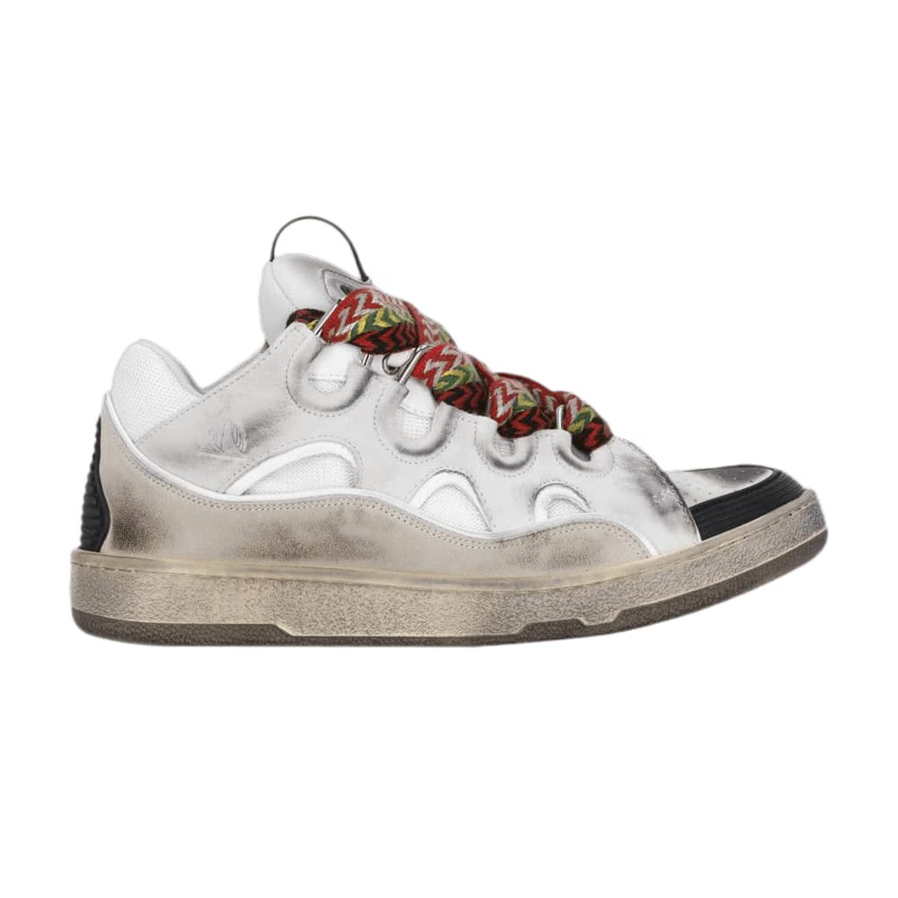 Lanvin Wmns Curb Sneakers 'Distressed - White Black'