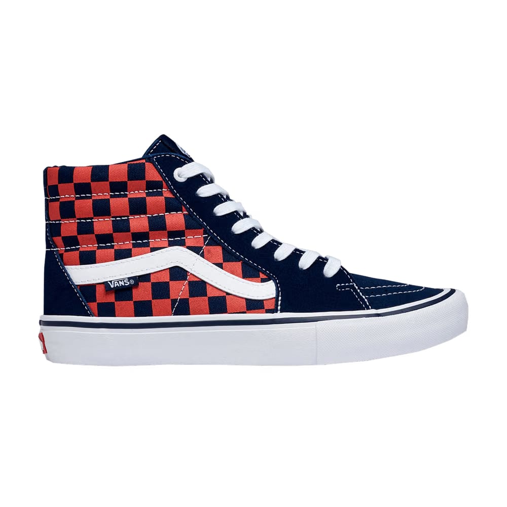 Vans Sk8-Hi Pro Checkerboard - Navy Orange