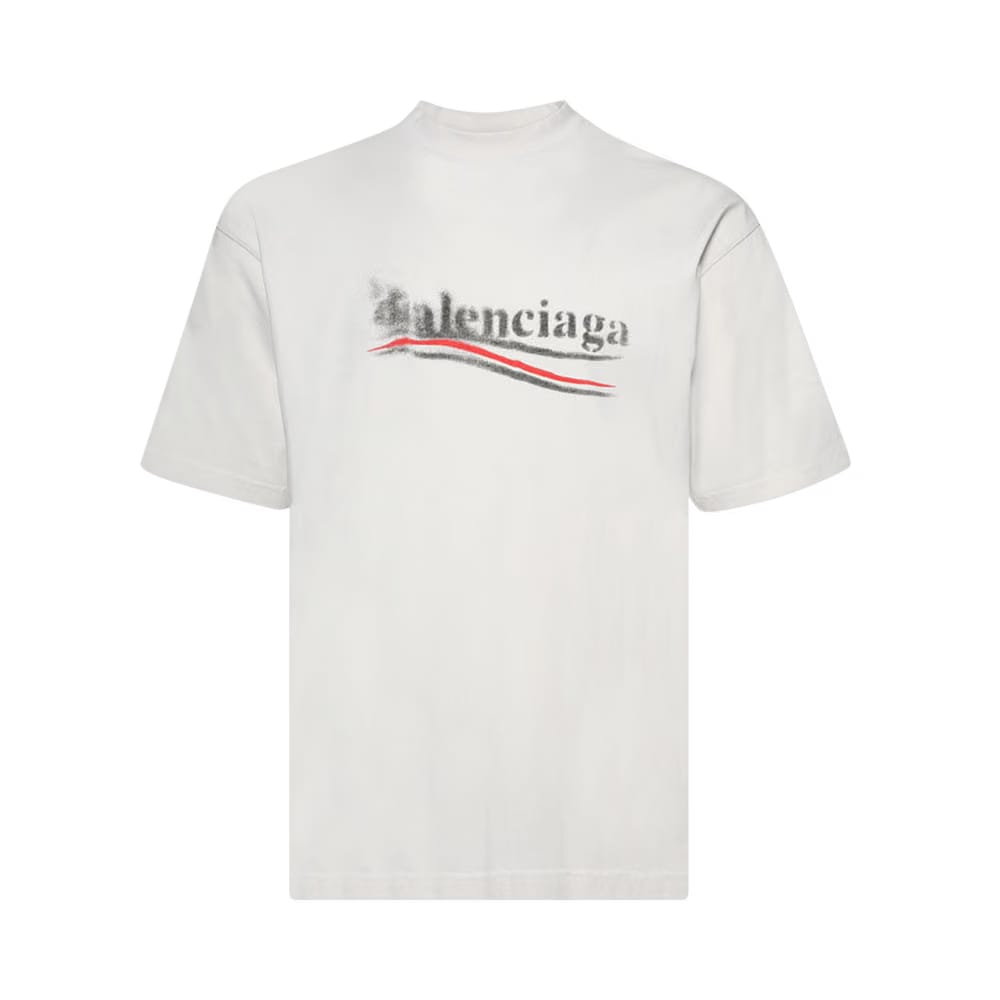 Balenciaga Political Stencil T-Shirt Ecru/Black