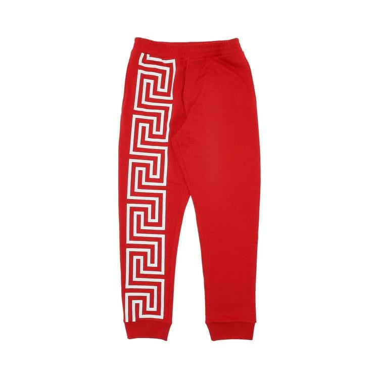 Versace Greca Print Sweatpants Red