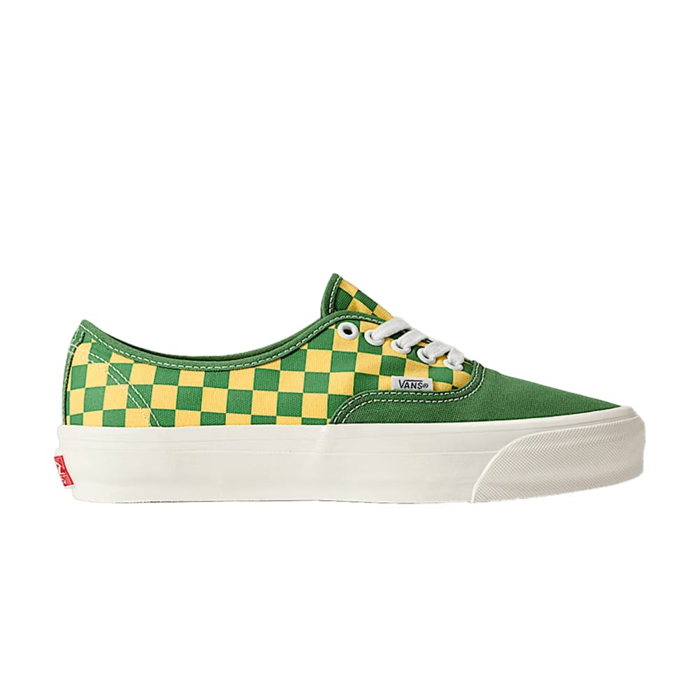 Vans Authentic 44 LX Checkerboard - Fairway Green Yellow