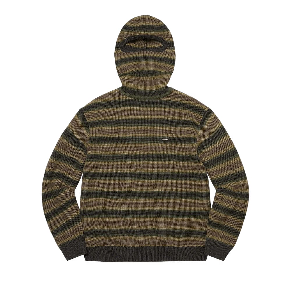 Supreme Small Box Balaclava/Turtleneck Sweater Olive Stripe