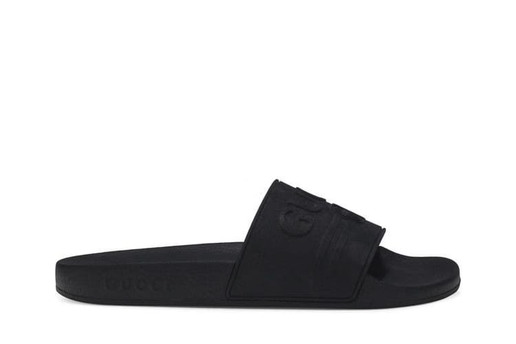 Gucci Wmns Logo Rubber Slide 'Black'