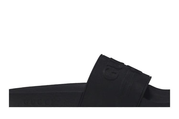 Gucci Wmns Logo Rubber Slide 'Black'