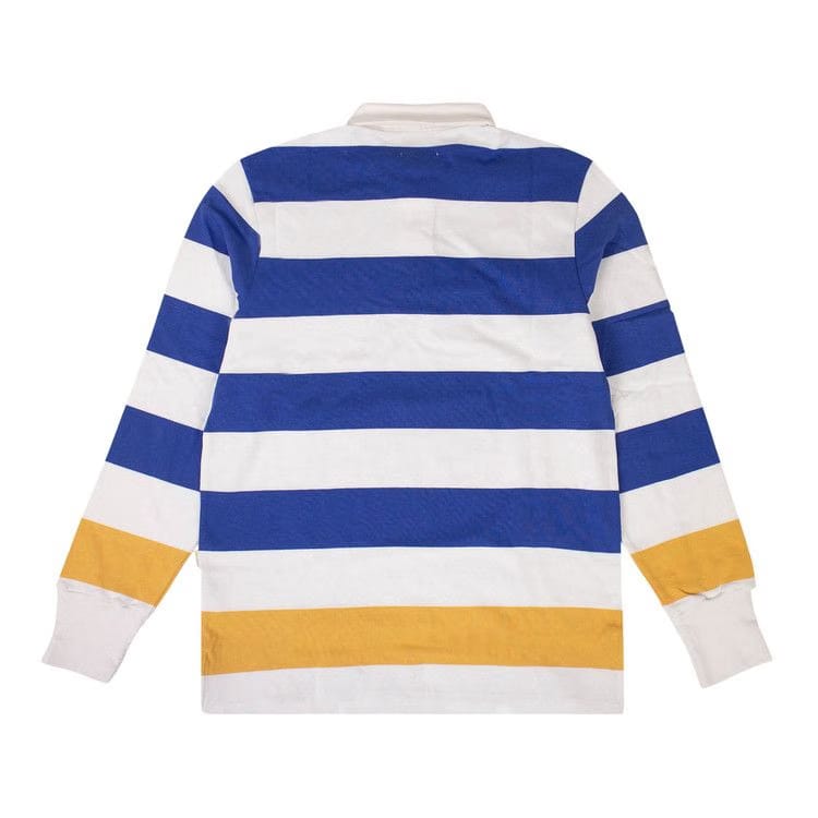 Aimé Leon Dore Striped Shorts-Sleeve Polo Rugby Shirt Blue/White
