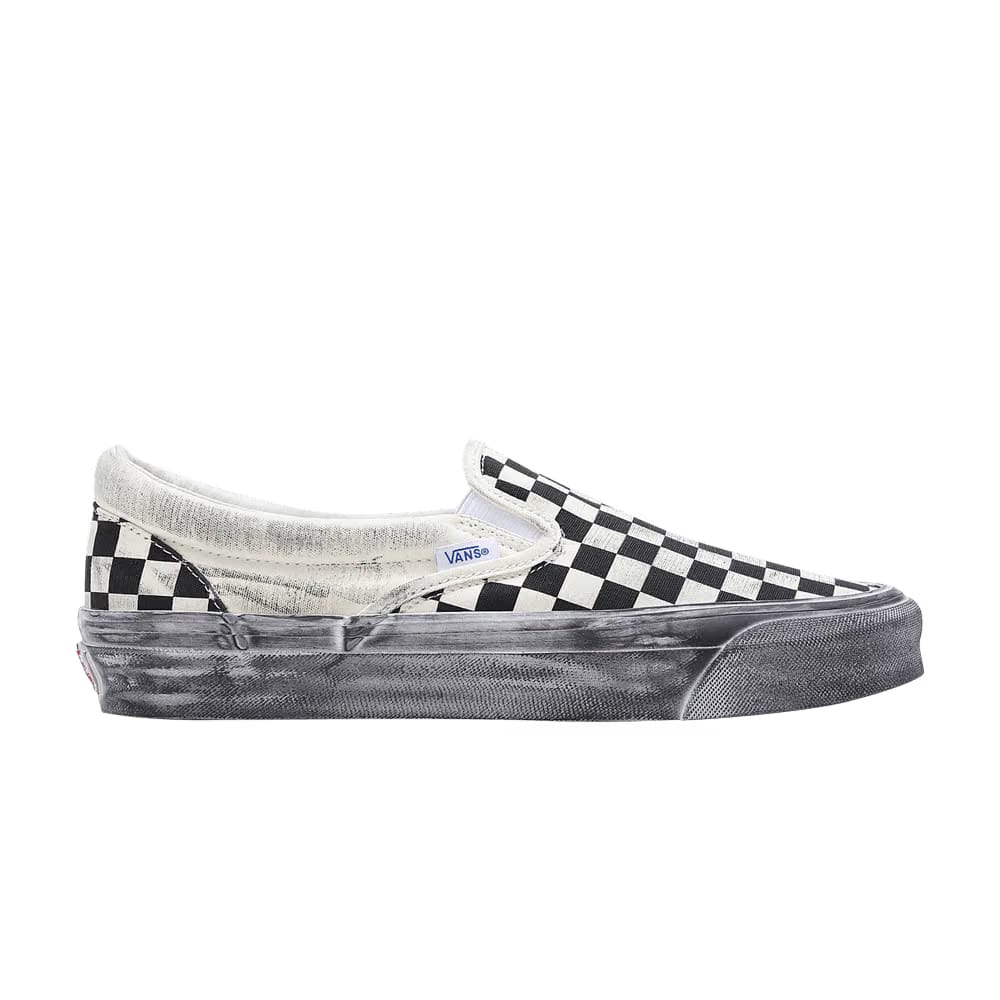 Vans OG Classic Slip-On LX Stressed - Black Checkerboard