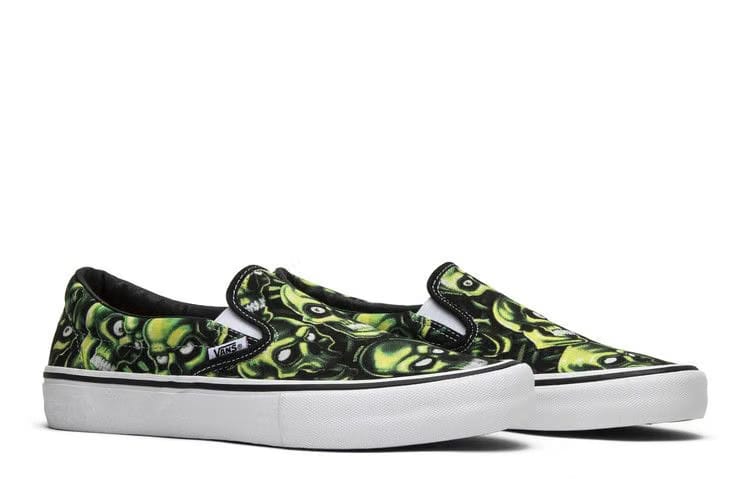 Supreme x Vans Slip-On Glow-In-The-Dark Skull Pile