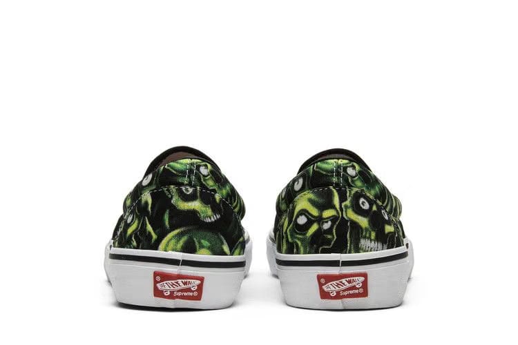 Supreme x Vans Slip-On Glow-In-The-Dark Skull Pile