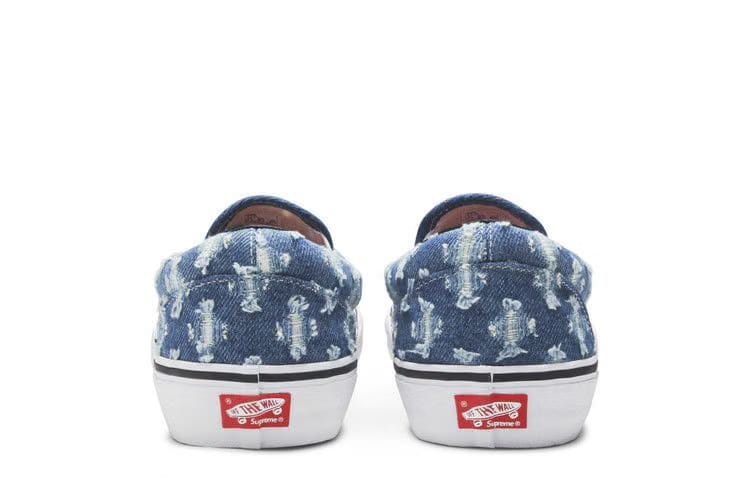 Supreme x Vans Slip-On Blue Hole Punch Denim
