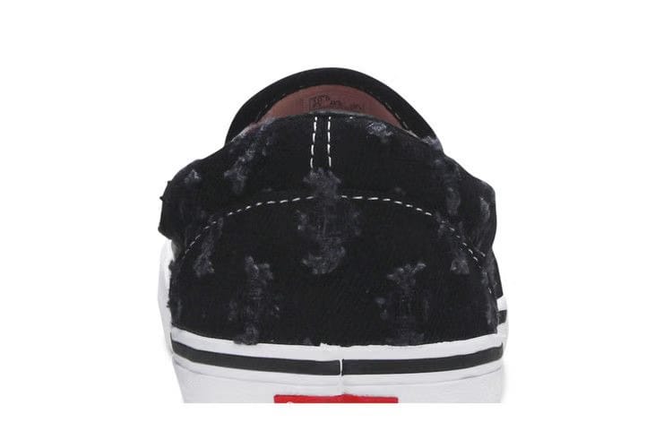 Supreme x Vans Slip-On Black Hole Punch Denim